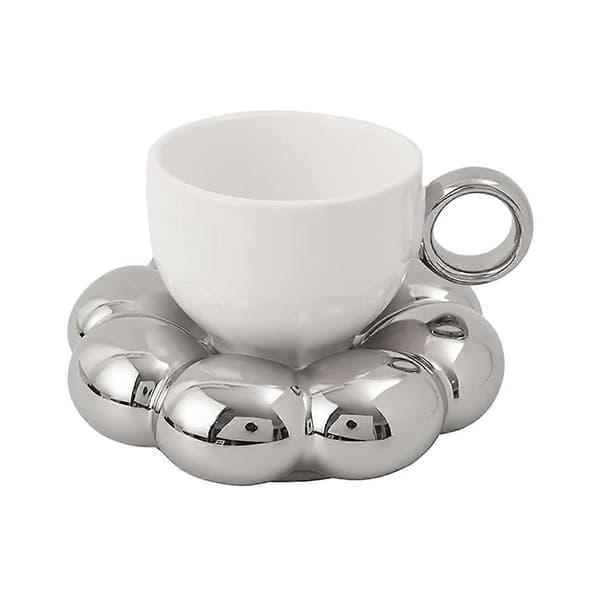 Blomsterkaffekop og underkop sæt Sødt krus og underkop sæt Keramisk kaffekop med solsikkeunderkop Latte