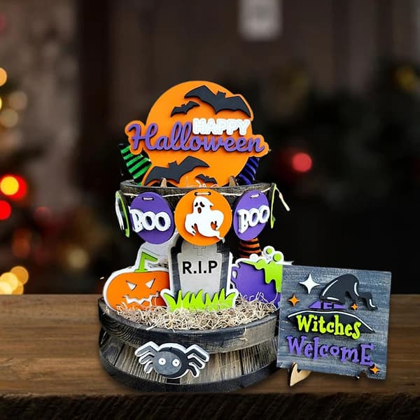 Halloween-dekorasjoner Hvite spøkelser ornament gresskar hjemmedekorasjonstilbehør