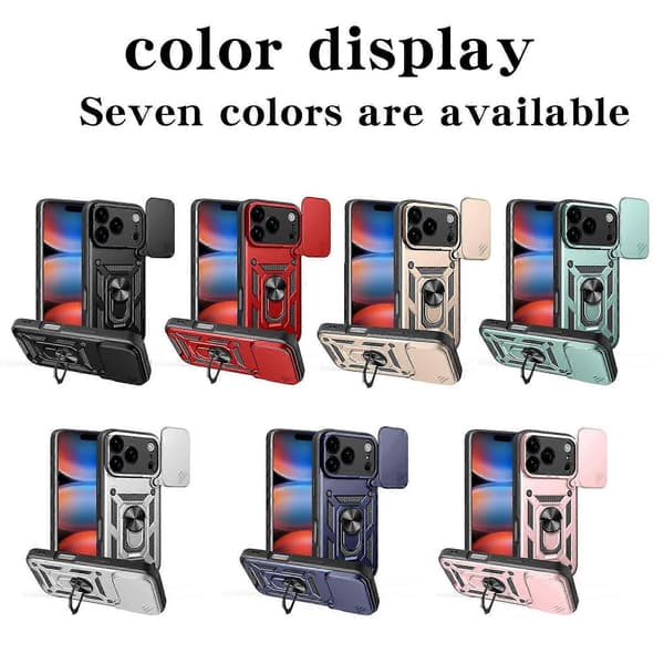 Skyvbart kameradeksel Design TPU+PC telefondeksel (for iPhone 17 Pro)