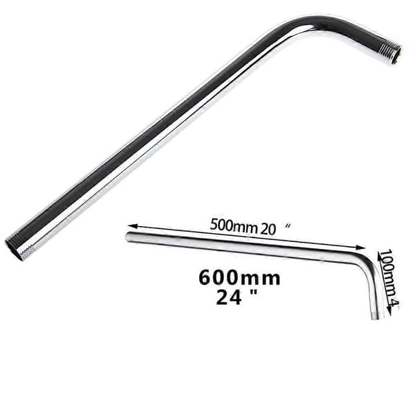 【LD】60CM Vægdusj Kompatibel med Dusjhode Arm Forlengelsesrør Lang Rustfritt Stål Bad Hjem Krom Krom Chrome