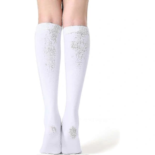 NA/4-pak knæhøje strømper til kvinder, afslappede tubestrømper, hvide