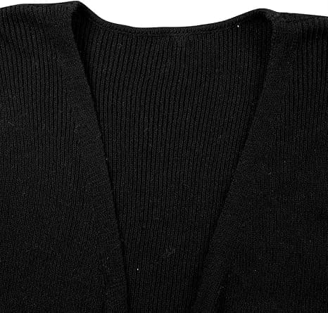 Ærmeløs cardigan til damer, draperet åben front, lang vestjakke, blazer vest, kappe