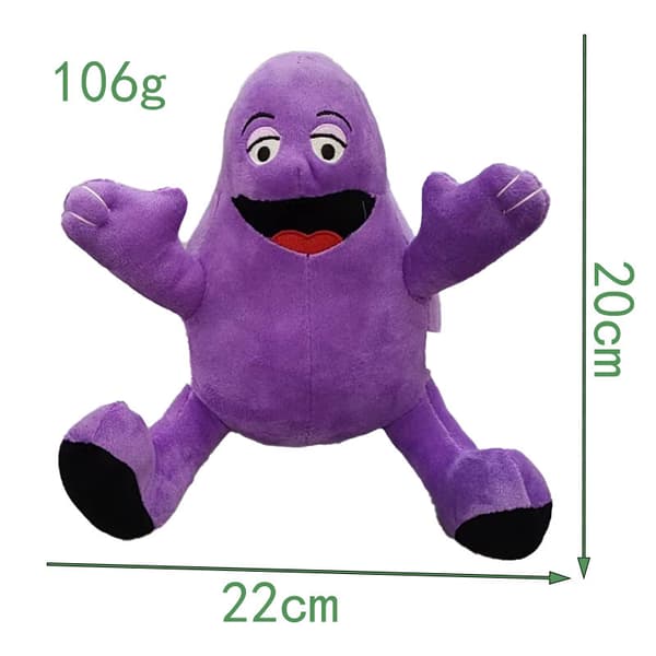 Grimace Shake McDonald's Milkshake Brother Animaatio Perifer Pehmolelu Nukke (20cm)