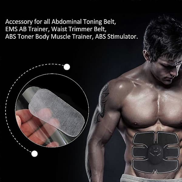 50st/80st Abs Stimulator Treningstilbehør for Magemuskeltränare, 80 ST Tilbehør