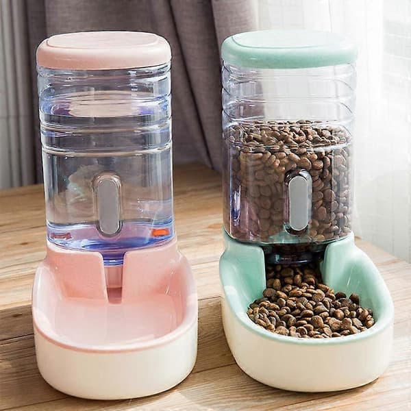 Automatisk vatten- och matdispenser för husdjur 3,8 L Blå Feeding Machine Blue