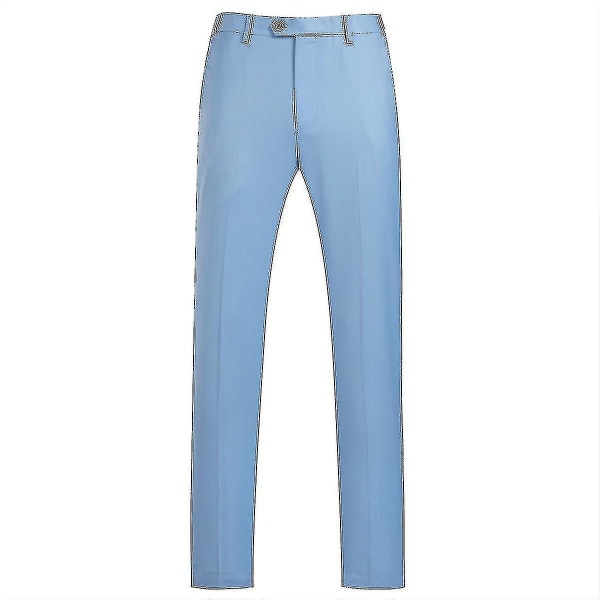 Miesten puku Business Casual 3-osainen puku bleiseri housut liivi 9 väriä Z Myydyt tuotteet Light Blue M