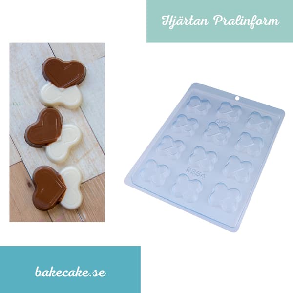 Pralineform Hjerte Chokoladeform - BWB 9354 Transparent transparent