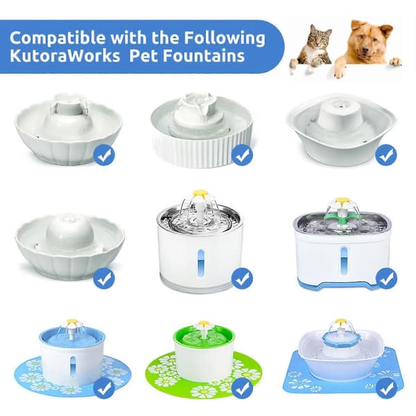 Pet Water Dispenser Pump USB Rechargeable LED Light Cat Drinking Fountain Motor