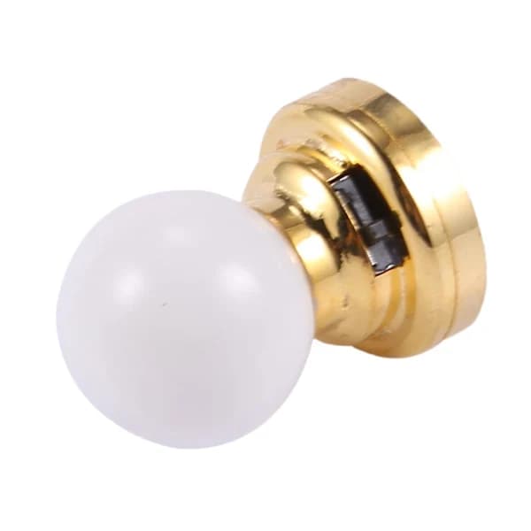 1:12 Dollhouse Miniature Globe White Ceiling Lamp LED Lighting Lamp With Battery