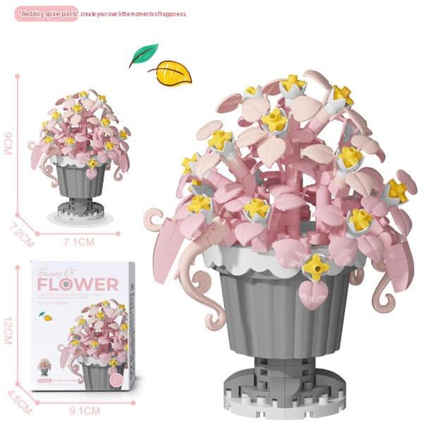 Evig Buket Mikro Byggeklodser – DIY Blomstermodel til Boligindretning og Børn – Stil 6