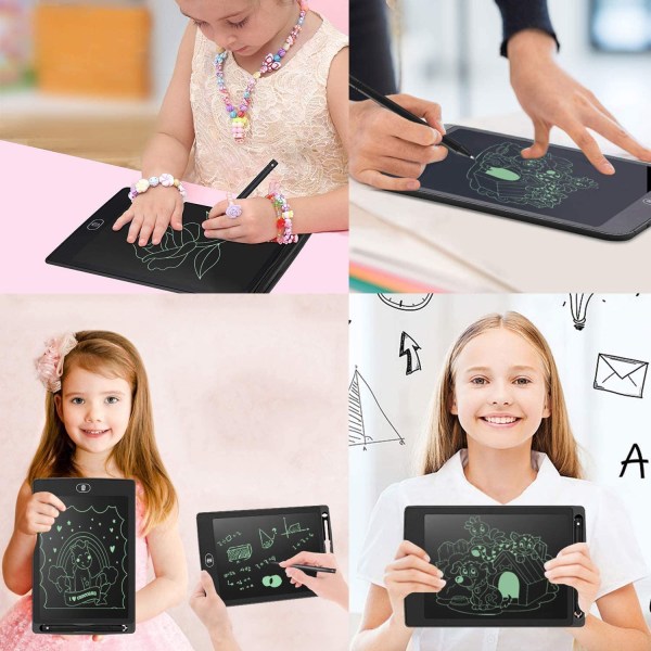 Digitalt tegnebrett for barn - Praktisk LCD, 8,8" nettbrett + penn 1