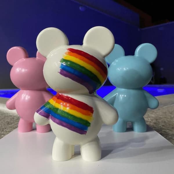 Pralinform Bamse Sjokoladeform - BWB 9984 - Spesiell 3-delt form Transparent transparent