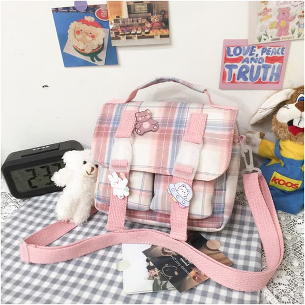Myk crossbody-skulderveske for jenter - Rosa