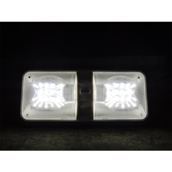Interiør Tak Innertak Leselys Dobbel Kuppel 48LED Interiørbelysning for Bobil Båt