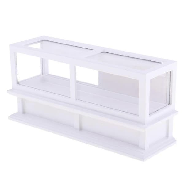 2x 1/12 Dockskåp Miniatyr Vit Monter Butiksscener