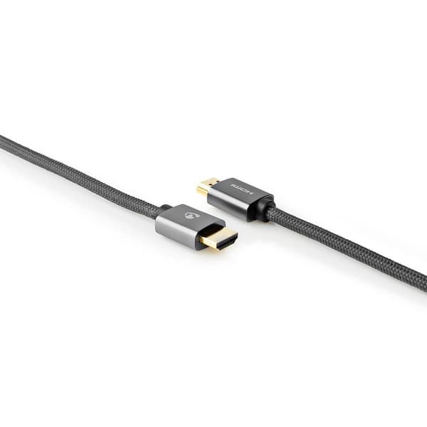 Profigold High Speed HDMI-kaapeli Ethernetillä 4K@60Hz 18 Gbps ARC 3,00 m harmaa Grå