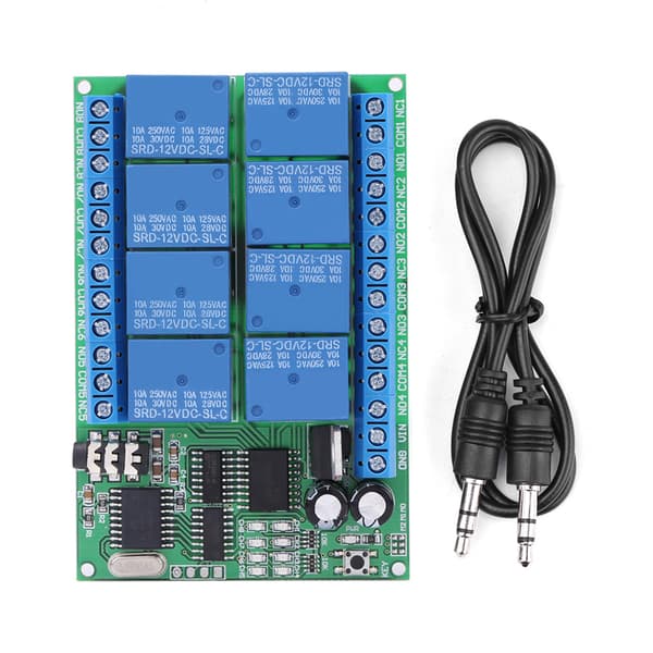 DC 12V 8CH DTMF Relæ Telefon Stemmeafkoder Fjernbetjening Switch Modul