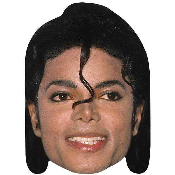 Michael Jackson (kiharat) julkkisnaamio, litteä pahvinaamio