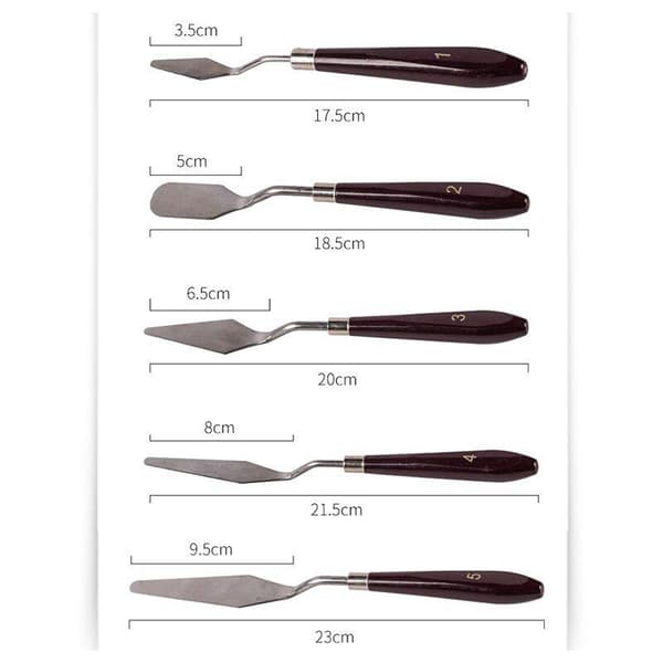 Kagespader og kageknive - 5 stk Silver silver