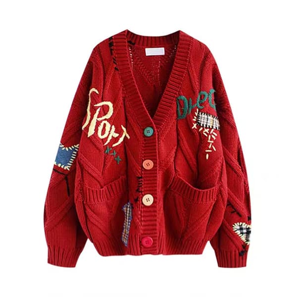 Dam Jul Tröja Pullover Tröja Jumper Rund Hals Ribbad Stickning