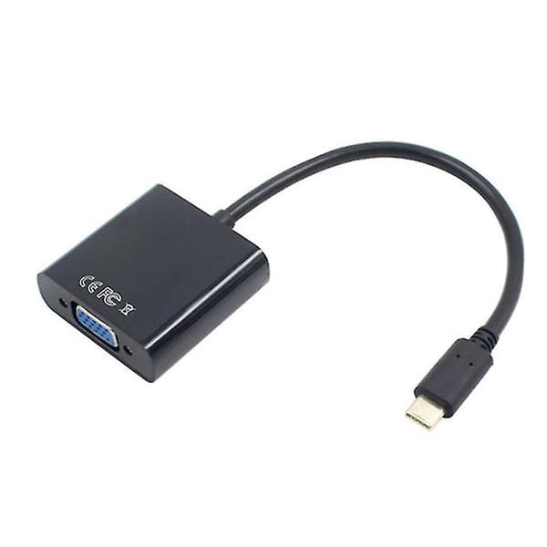 USB-C USB3.1 Type C til VGA-adapterkabel Han til VGA Hun Videooverførselskonverter 1080p til Mac
