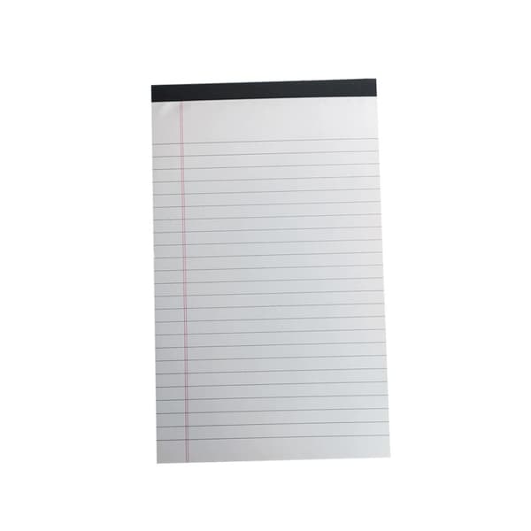 Linjerte notatblokker, 50 ark per blokk, 12-pakning, 12,7 cm x 20,3 cm, Hvit White