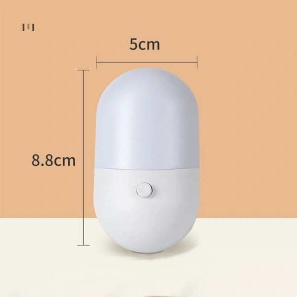 LED nattlys, plug-in, energibesparende, HVIT, US-standard