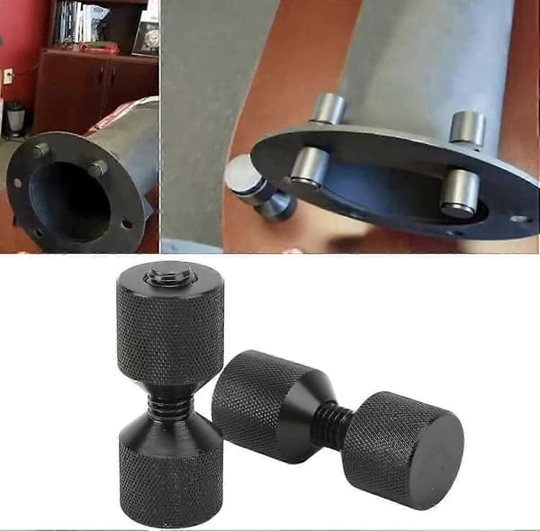 Two-Hole Pin Set, 2 Pcs Aluminum 2-Hole Flange Alignment Pins Easy to Use Durable Threaded Two-Hole Pins with Anodized Oxide Black Finish