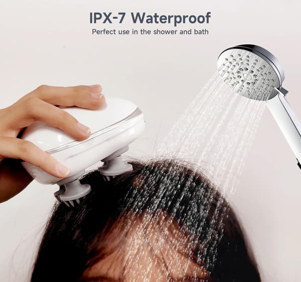 Rechargeable Waterproof Electric Head Massager with 4 Detachable Massage Claws-FX-