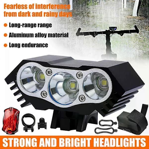 90000LM Super Strong LED Bicycle Light Bike Flashlight Front Rear Lamp Rechargeable