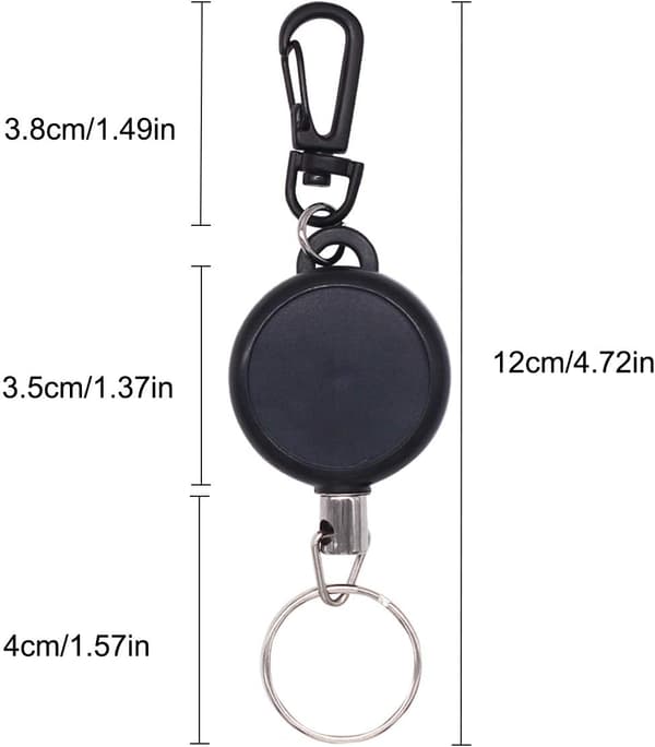 2 st Utdragbara Nyckelringar 60 cm för Förlängning av Nyckelband