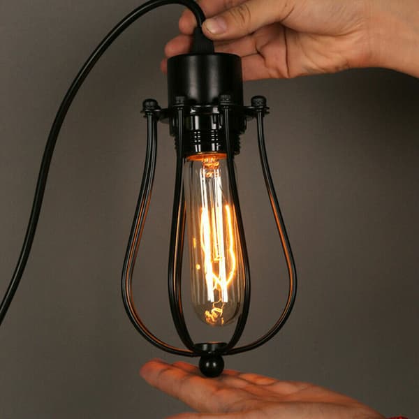 Vintage Industrial Metal Ceiling Lamp with Loft Shade