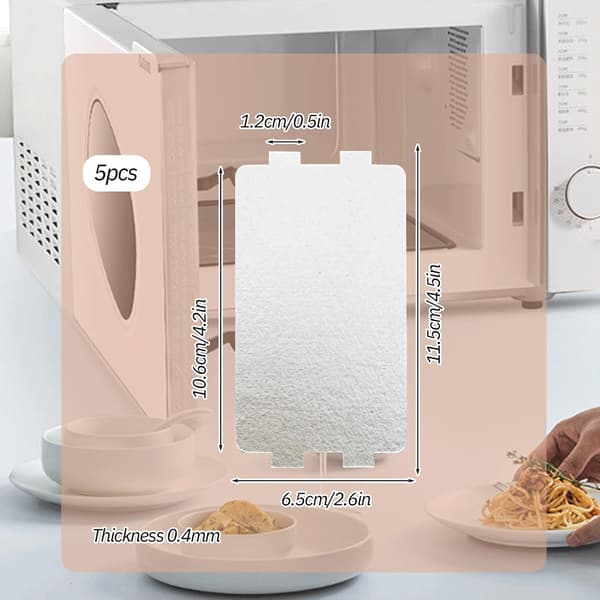 5 Pieces High Temperature Resistant Microwave Oven Cover Replacement Oven Plate for Microwave Insulation Flame Retardant Waveguide Plate Mica