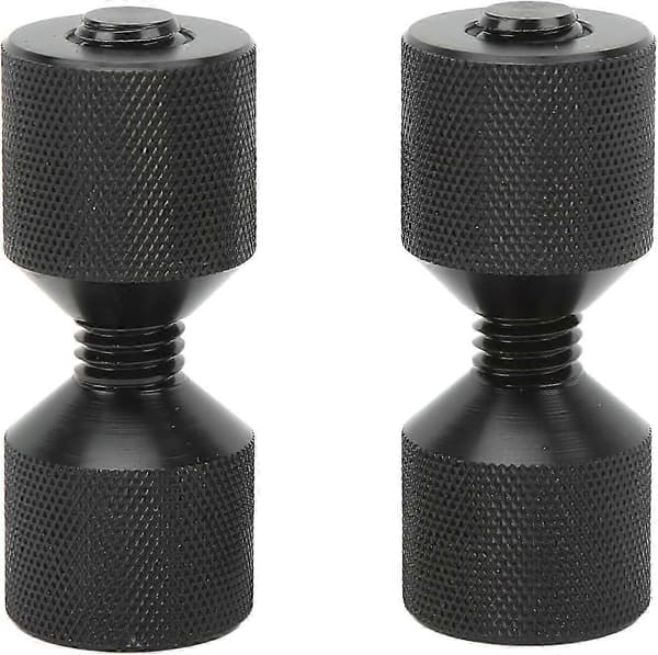 Two-Hole Pin Set, 2 Pcs Aluminum 2-Hole Flange Alignment Pins Easy to Use Durable Threaded Two-Hole Pins with Anodized Oxide Black Finish