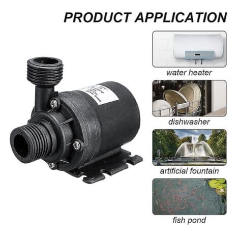 50W 800L/H DC 12V Solarpumpe til akvarium og have, ABS/metal