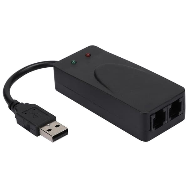 Dobbeltport USB2.0 56K ekstern faxmodemdriver til Windows 7/8/10/XP