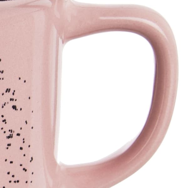 Lyserød keramik kop til kaffe og drikkevarer