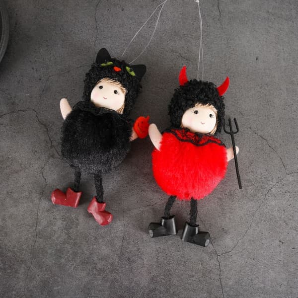 Halloween-dekoration Heks Sort Kat Vedhæng Spøgelseshus
