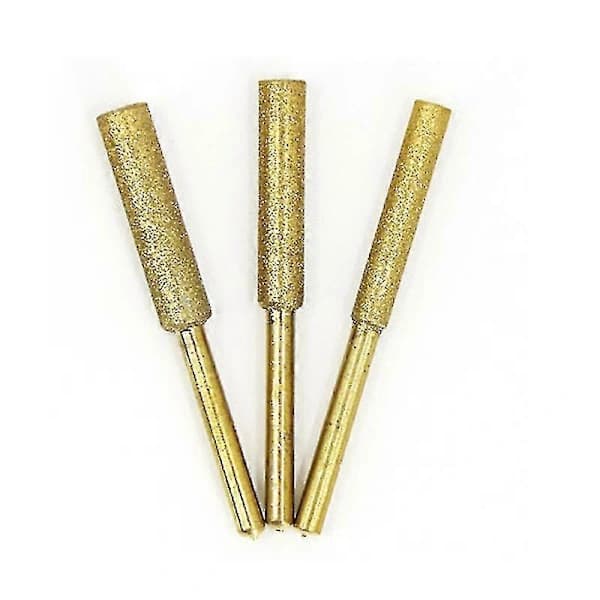 12 Pcs Chainsaw Sharpening Bits Titanium Coated Diamond Grinding Burrs for Dremel Chainsaw Chain Sharpening 5.5mm 5.5mm 5.5mm