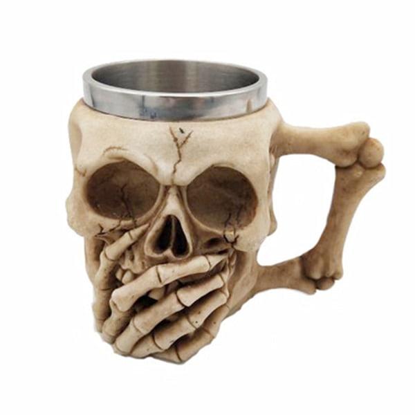 Halloween lahja ruostumattomasta teräksestä kallo kahvikuppi teekuppi 3D s