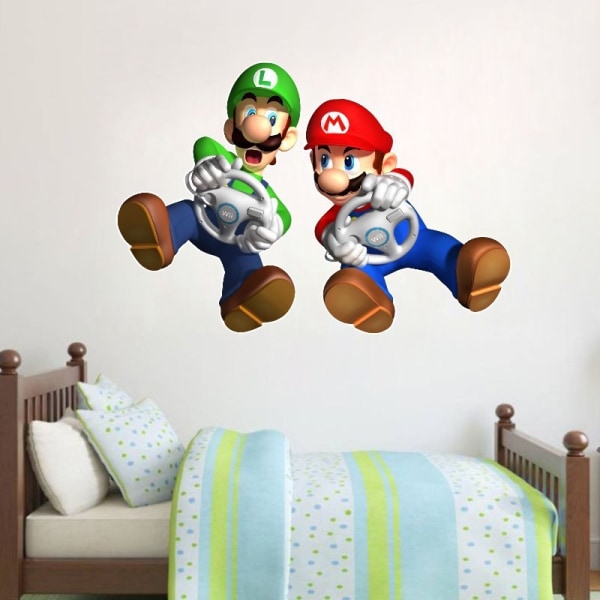 Super Mario Bros. Yoshi ja Mario Peel and Stick Giant Wall Deca