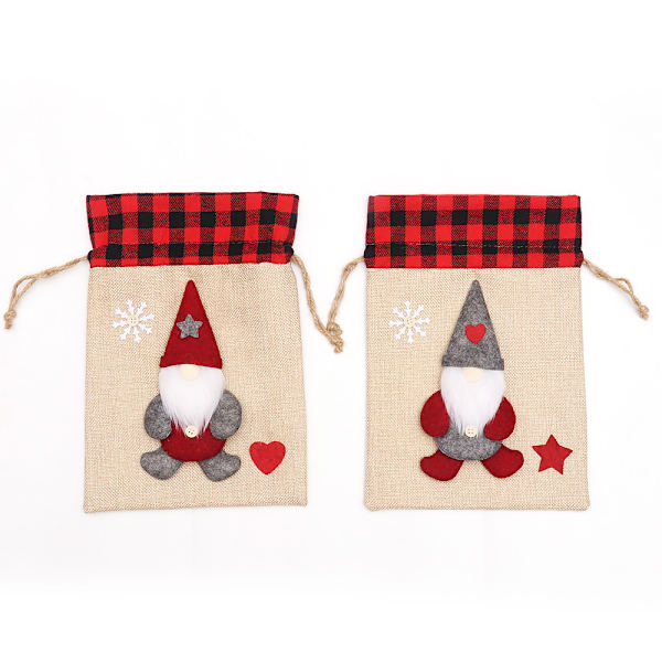 2 stk. julepynt tegneserie jute snor p