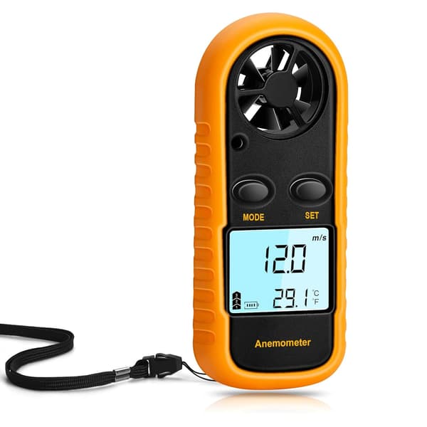 Håndholdt anemometer, letvægts digital vindmåler,