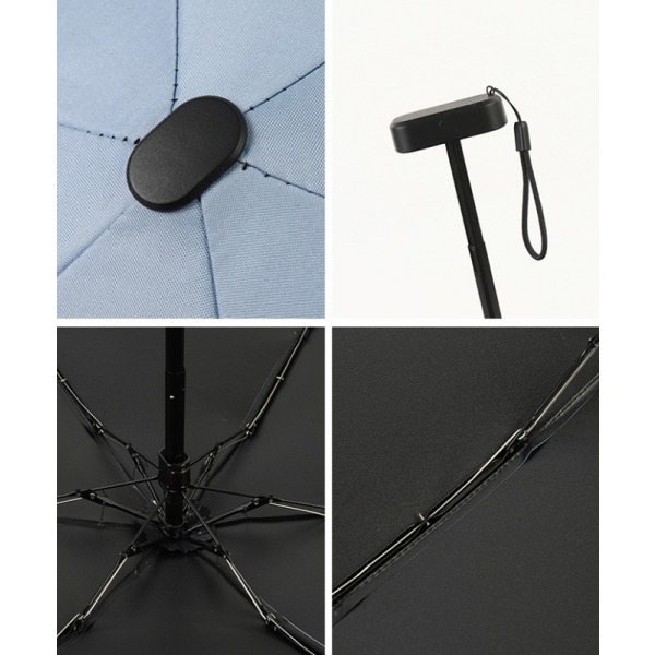 Gul mini paraply, ultralett sammenleggbar paraply, egnet for