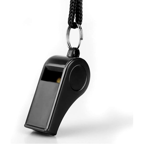 Fløjte, 2 stk. Plastik Sportsfløjte med Lanyard, Høj og cr