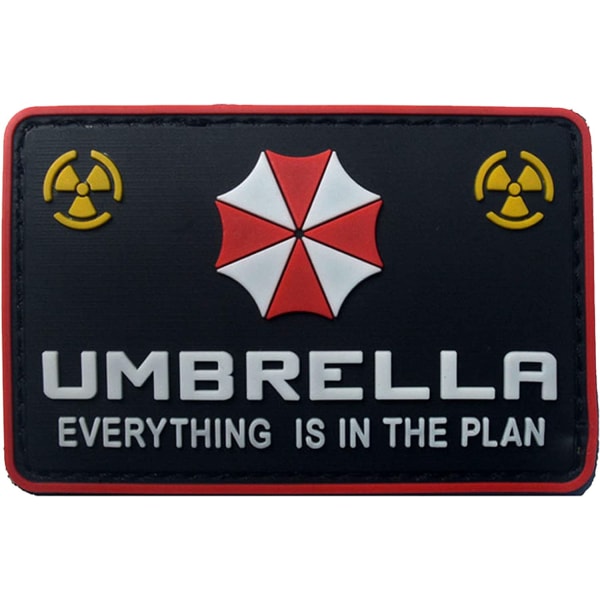 2kpl Resident Evil Umbrella Corporationin PVC-merkkimerkki A