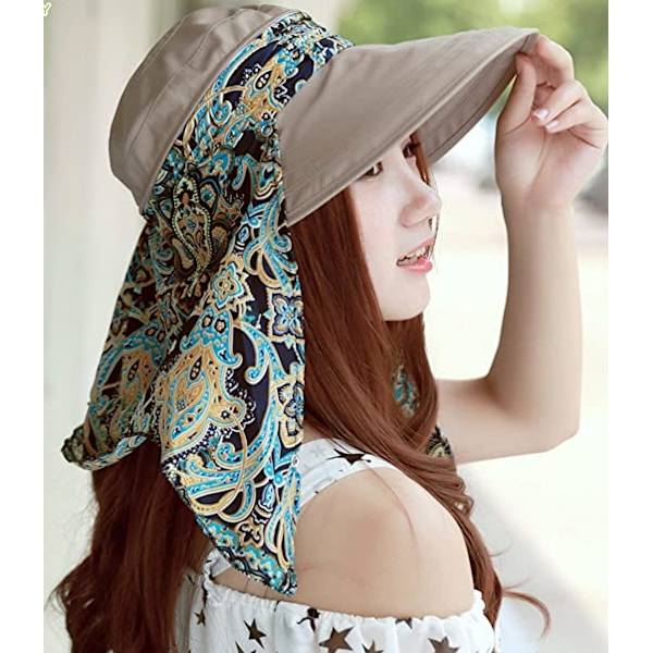 Dame Bredskygget Visor Cap Solhat Strand Rejse Sommer Floppy