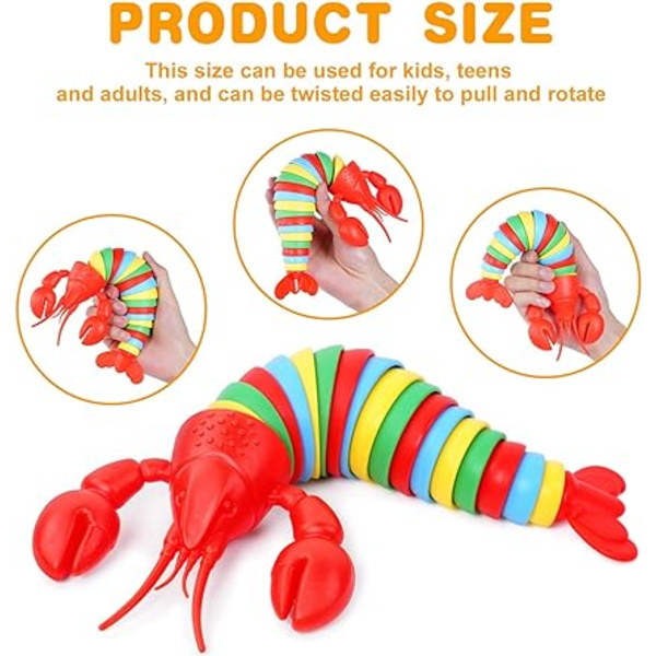 Snigel Leksak, 3D Ledade Klibbiga Stretchy Sensoriska Leksaker(Kräfta),