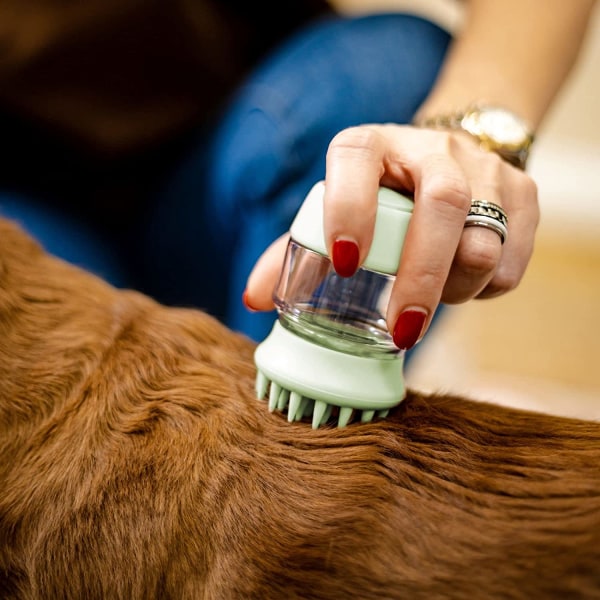 Vihreä - silikoniharja pienten ja keskikokoisten koirien tassujen puhdistamiseen,