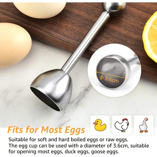 Egg Cutter Rustfritt stål Egg Tool, Eggeskall Åpner, Shell Cutte